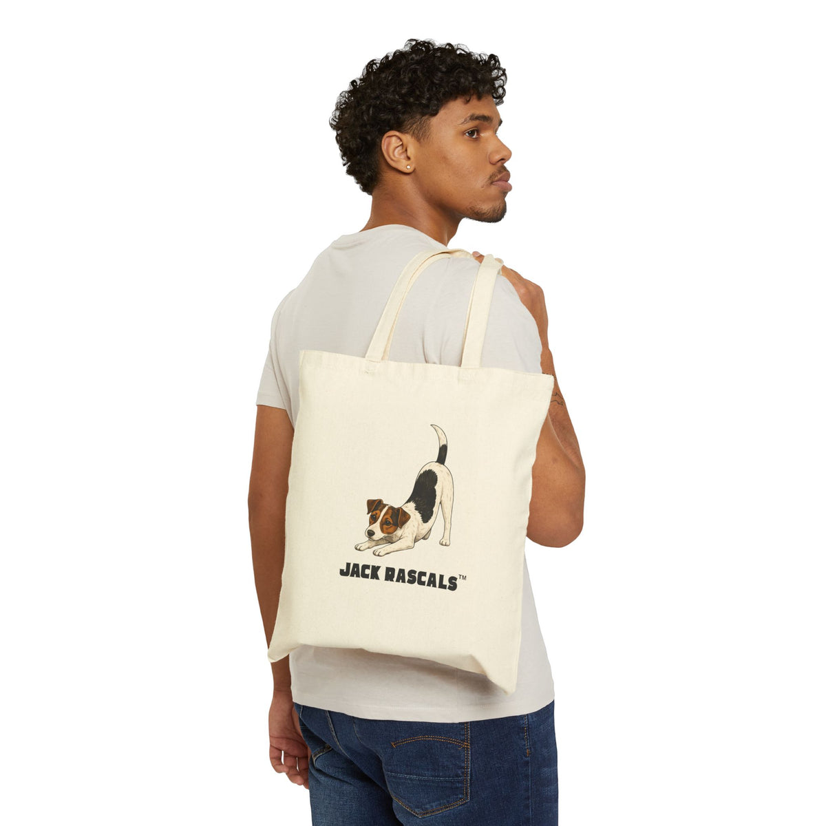 Jack Russell Canvas Tote | Cute JRT Puppy Bag | Jack Rascals
